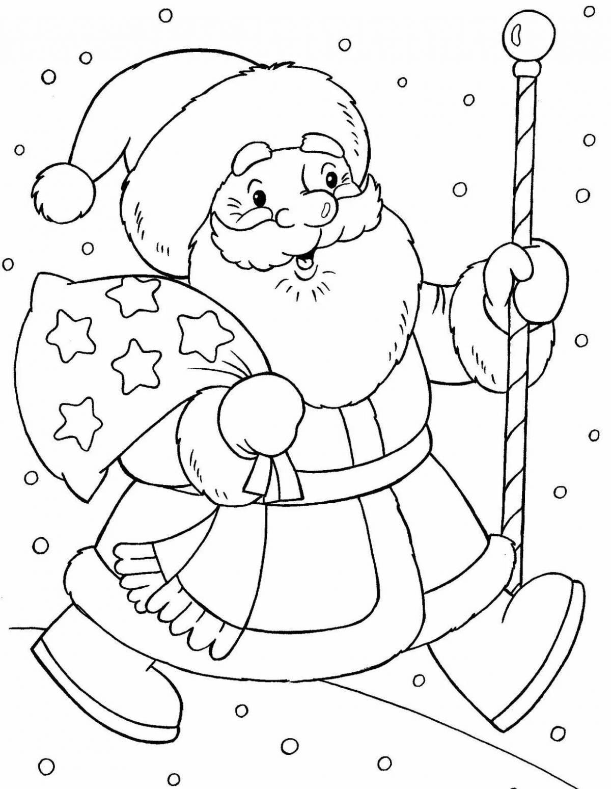 Crazy colorful Christmas drawing for kids