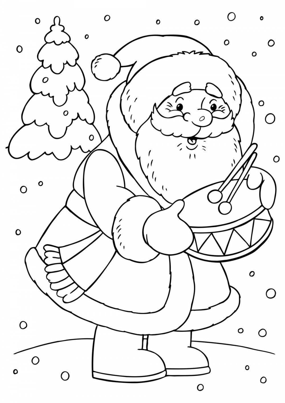 Christmas color drawing for kids