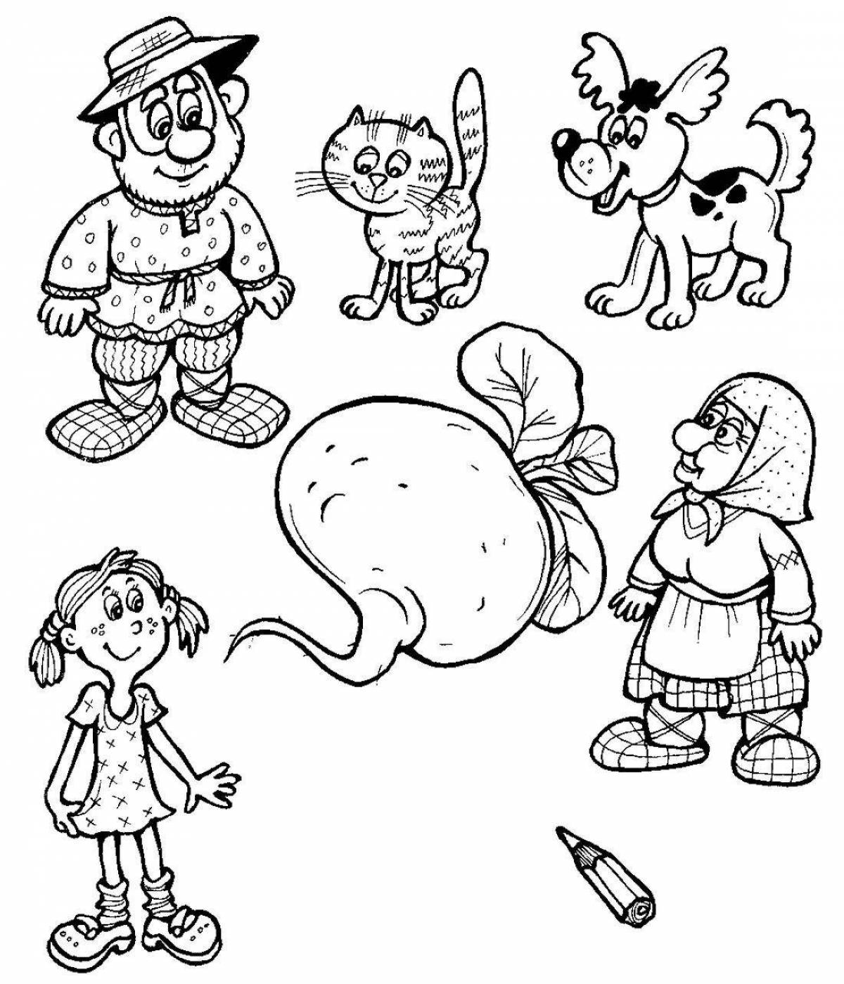 Great fairy tale character coloring book