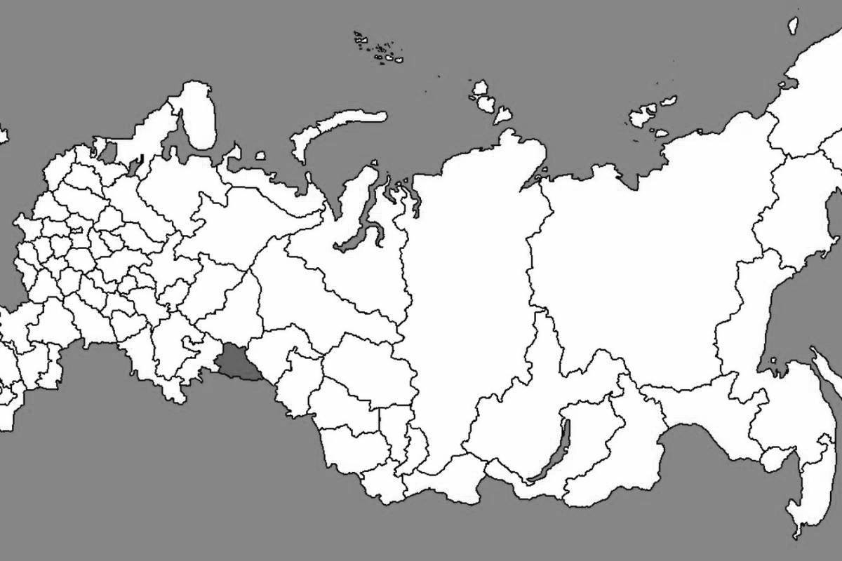 Карта россии раскрасить регионы