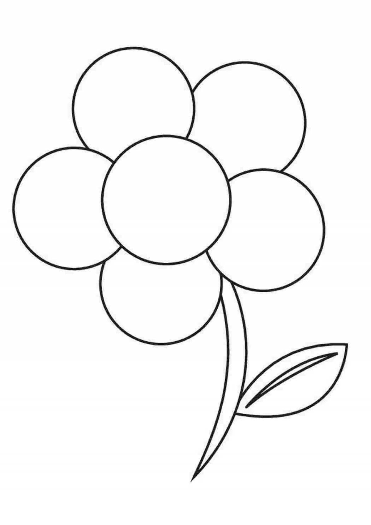 Цветочек раскраска для детей. Цветы. Цветок раскраска для самых маленьких. Цветы. Цветочек раскраска для детей.