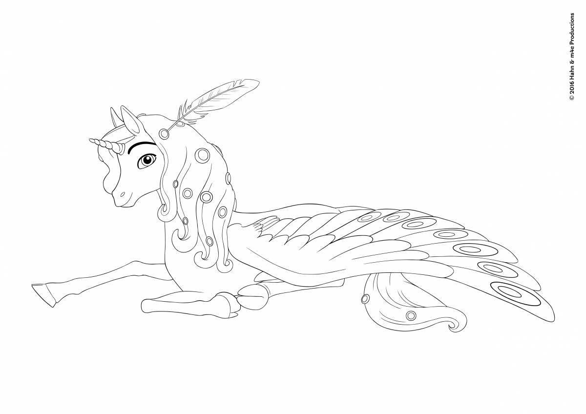 Majestic coloring page миа и я, единороги