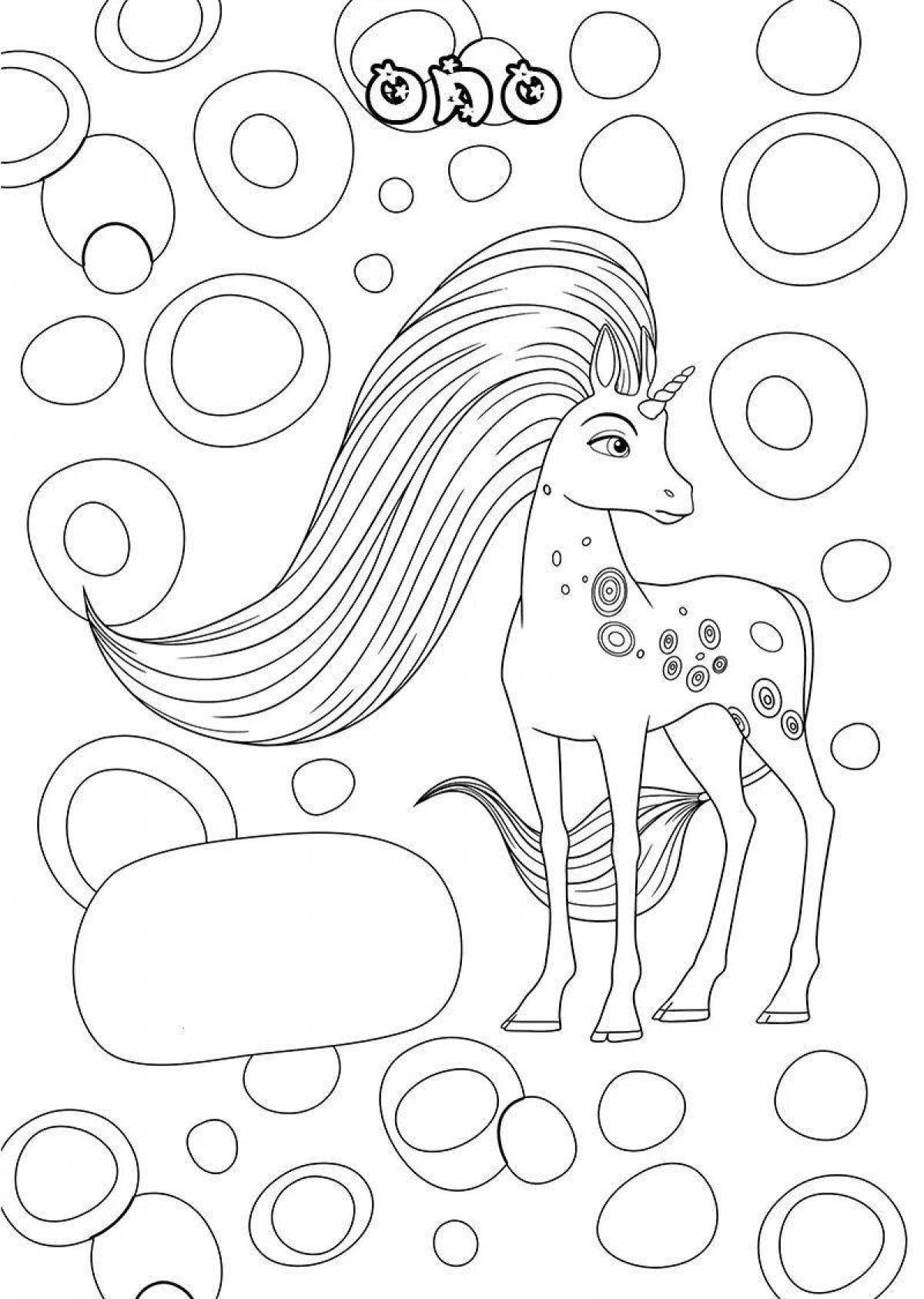 Lovely coloring mia and me unicorns