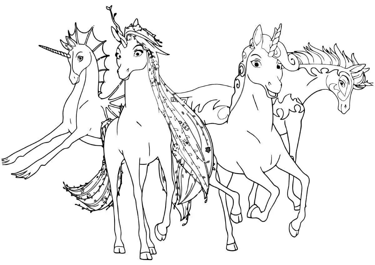 Generous coloring mia and me unicorns