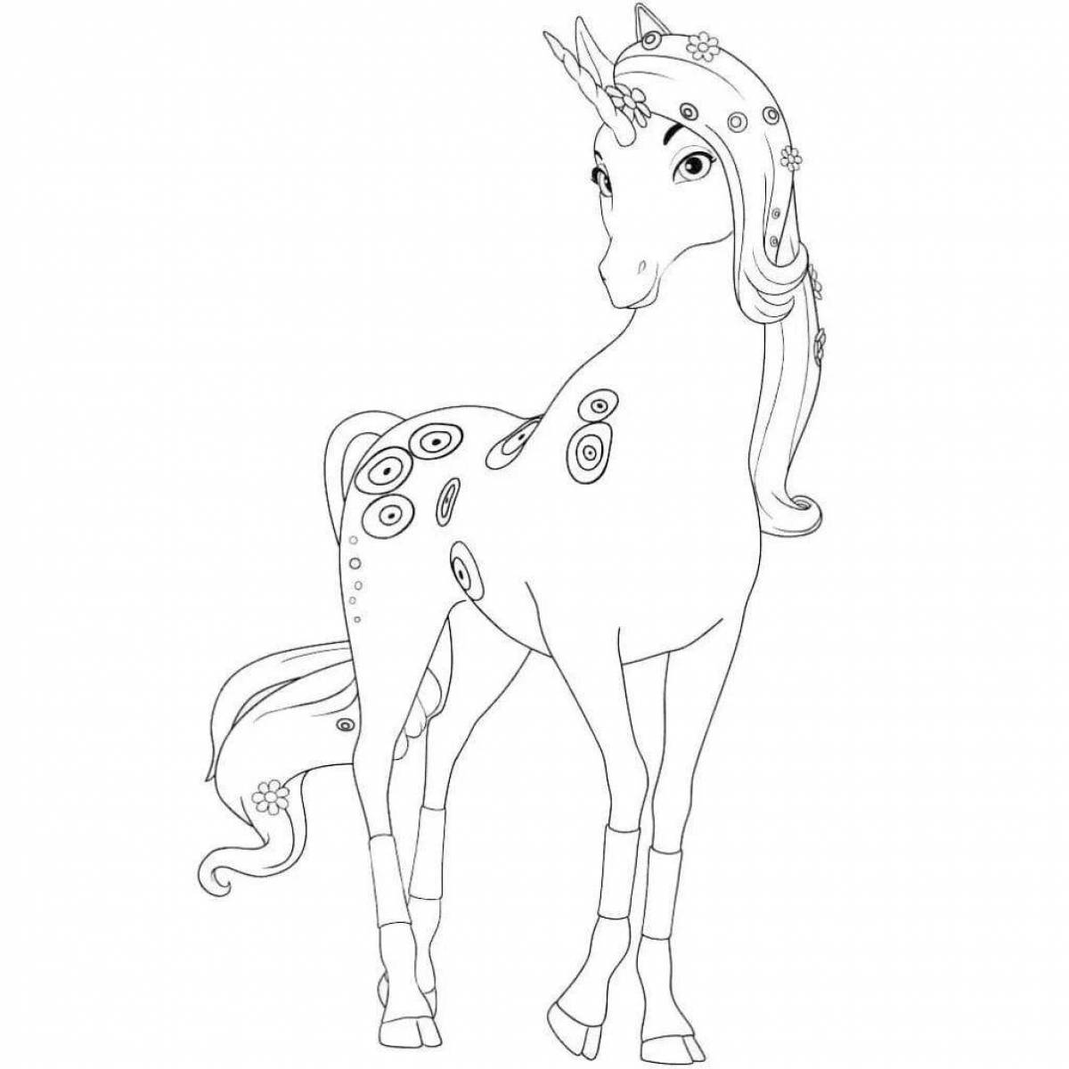 Sublime coloring page mia and me unicorns