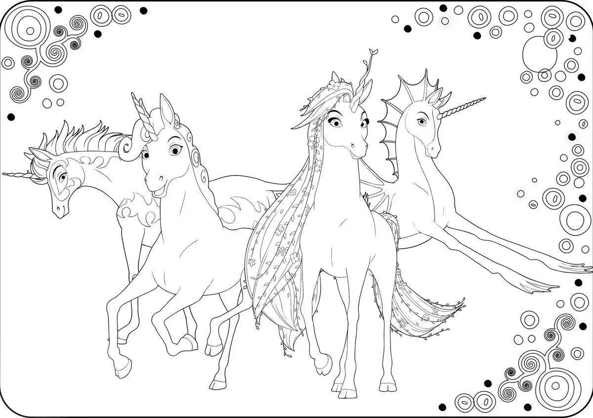 Splintering coloring page mia and me unicorns