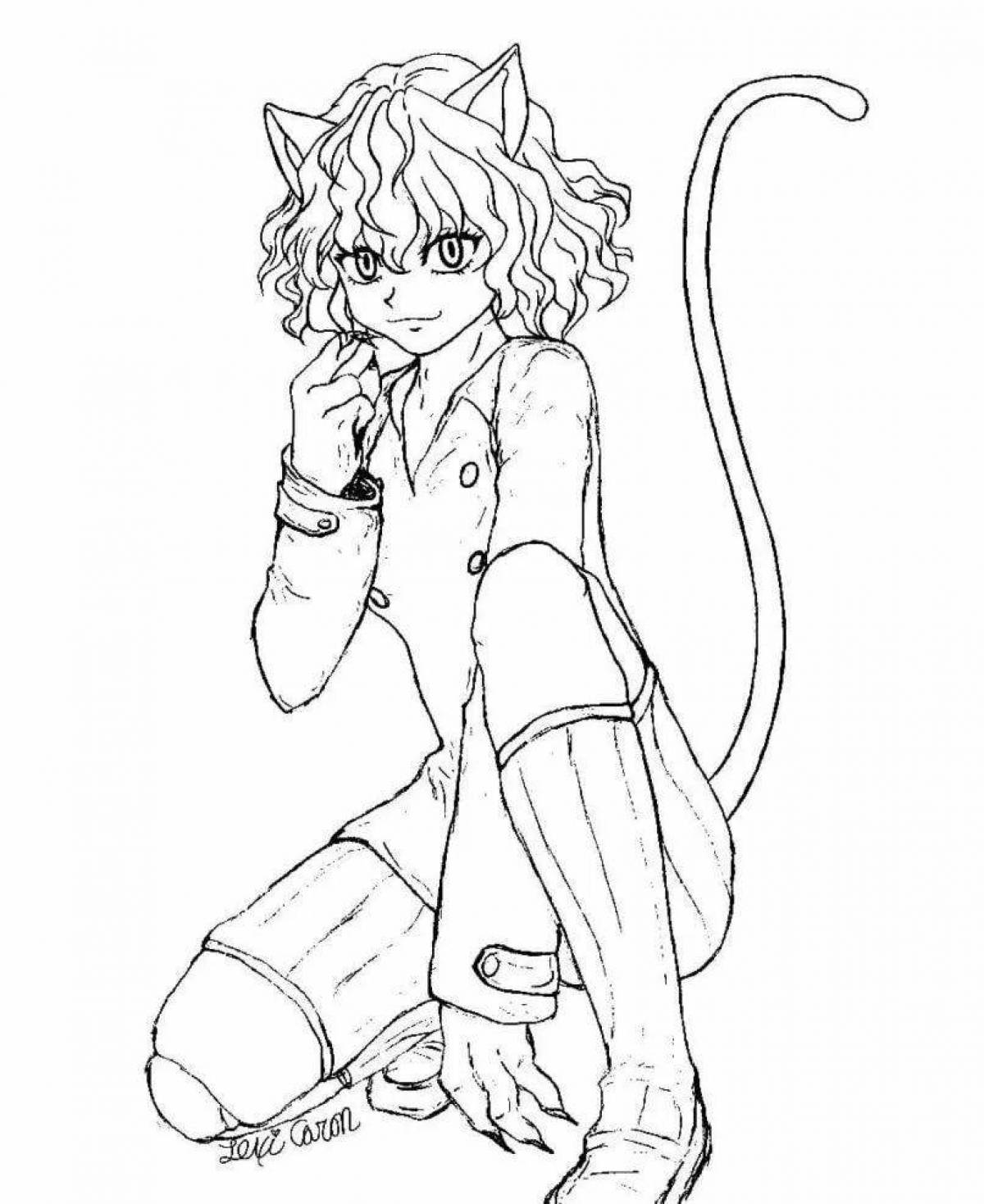 Splendid anime hunter x hunter coloring page