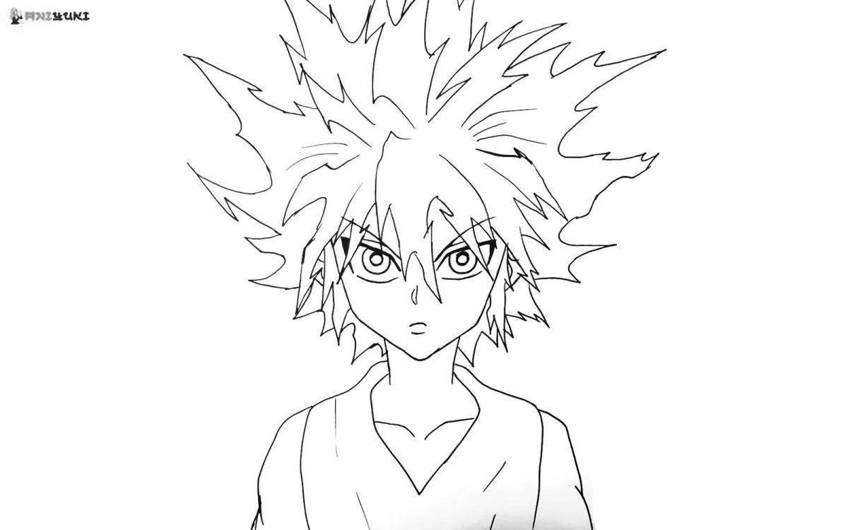 Incredible coloring anime hunter x hunter