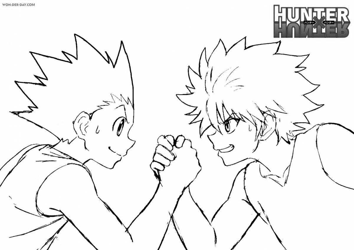 Anime hunter x hunter coloring book