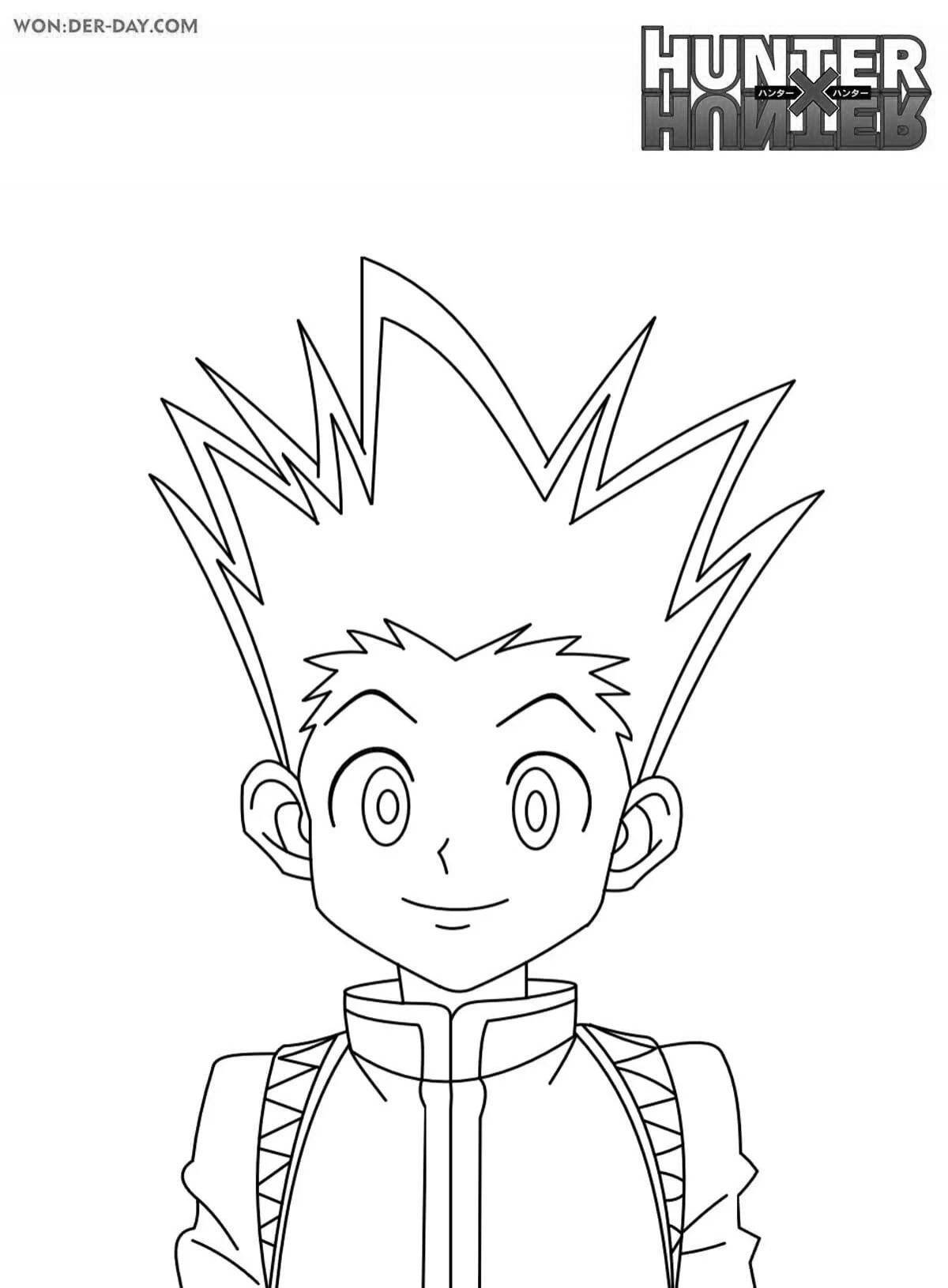 Amazing hunter x hunter anime coloring book