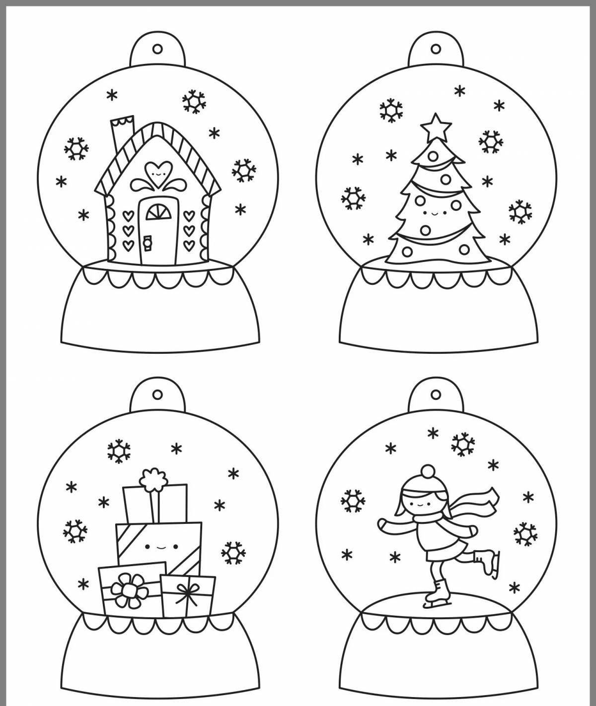 Colorful coloring crafts for the new year