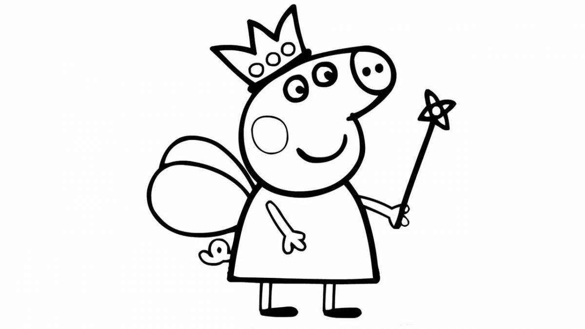 Adorable peppa pig coloring pages for kids