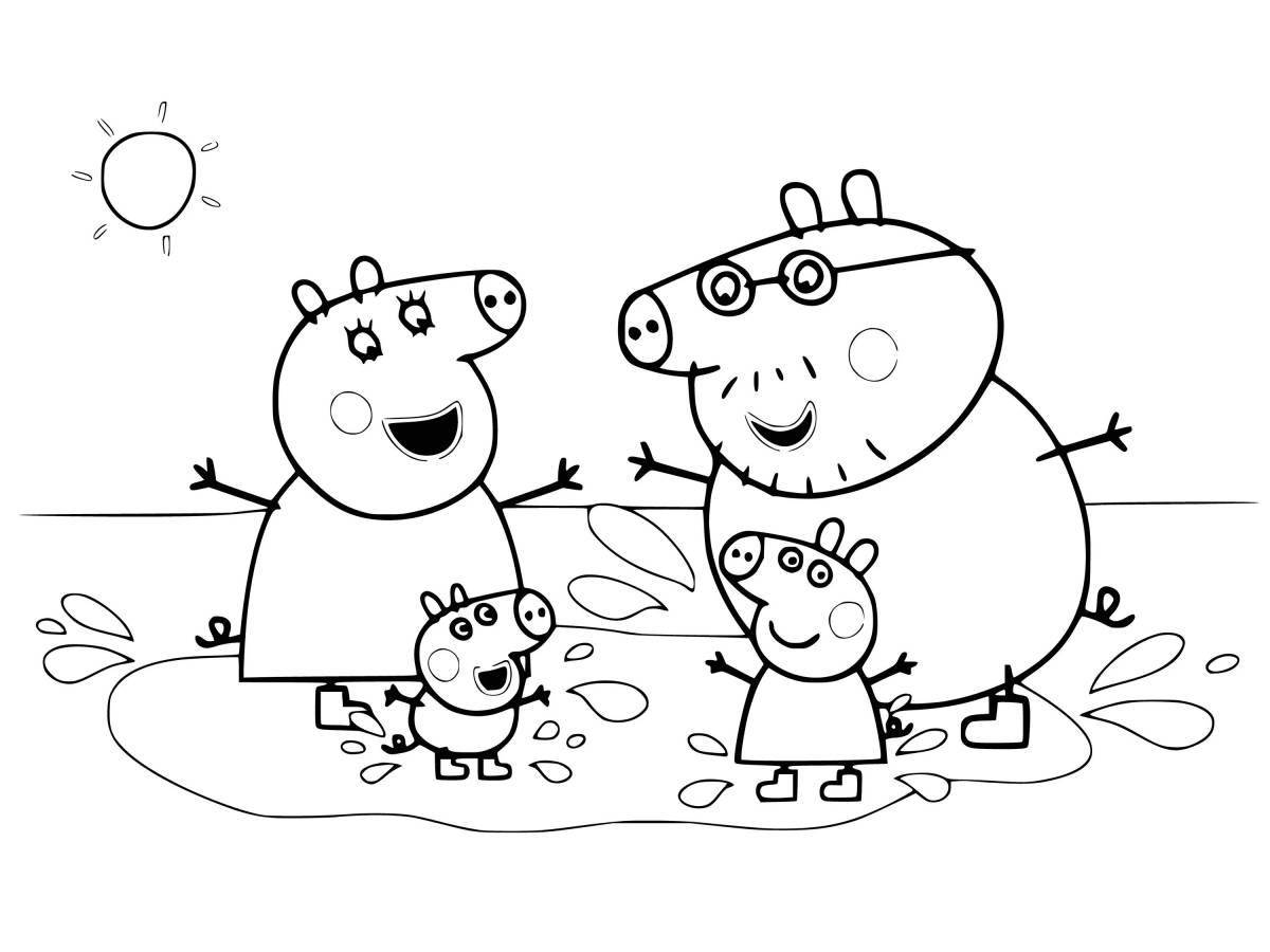 Sweet peppa pig coloring pages for kids