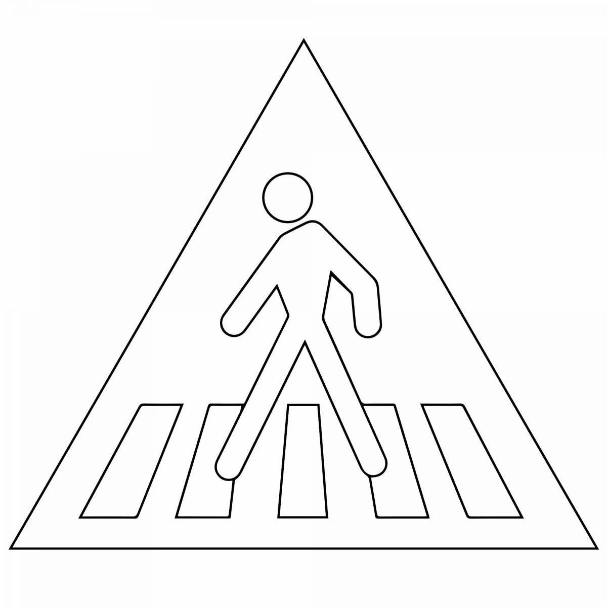 Coloring radiant medical aid point sign