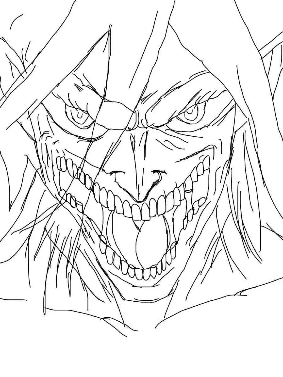 Превосходная раскраска атака титана по номерам