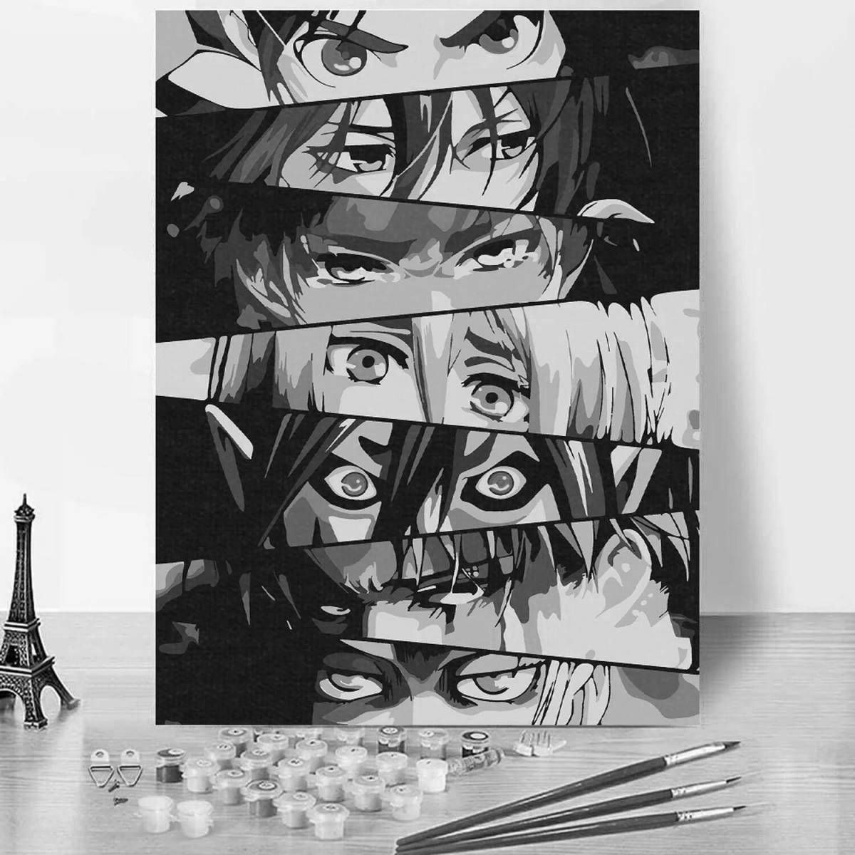 Perfect coloring page attack on titan by numbers