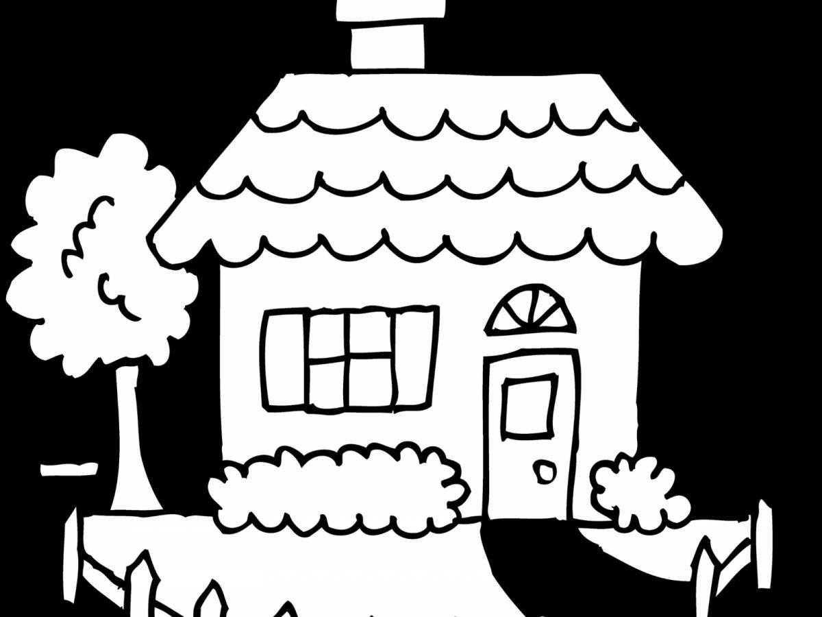 Incredible country house coloring pages for kids