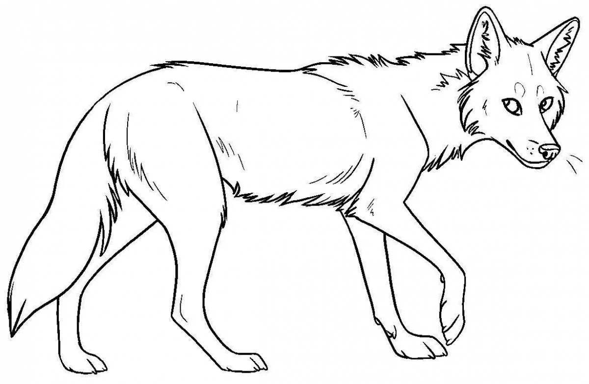 Amazing polar wolf coloring pages for kids