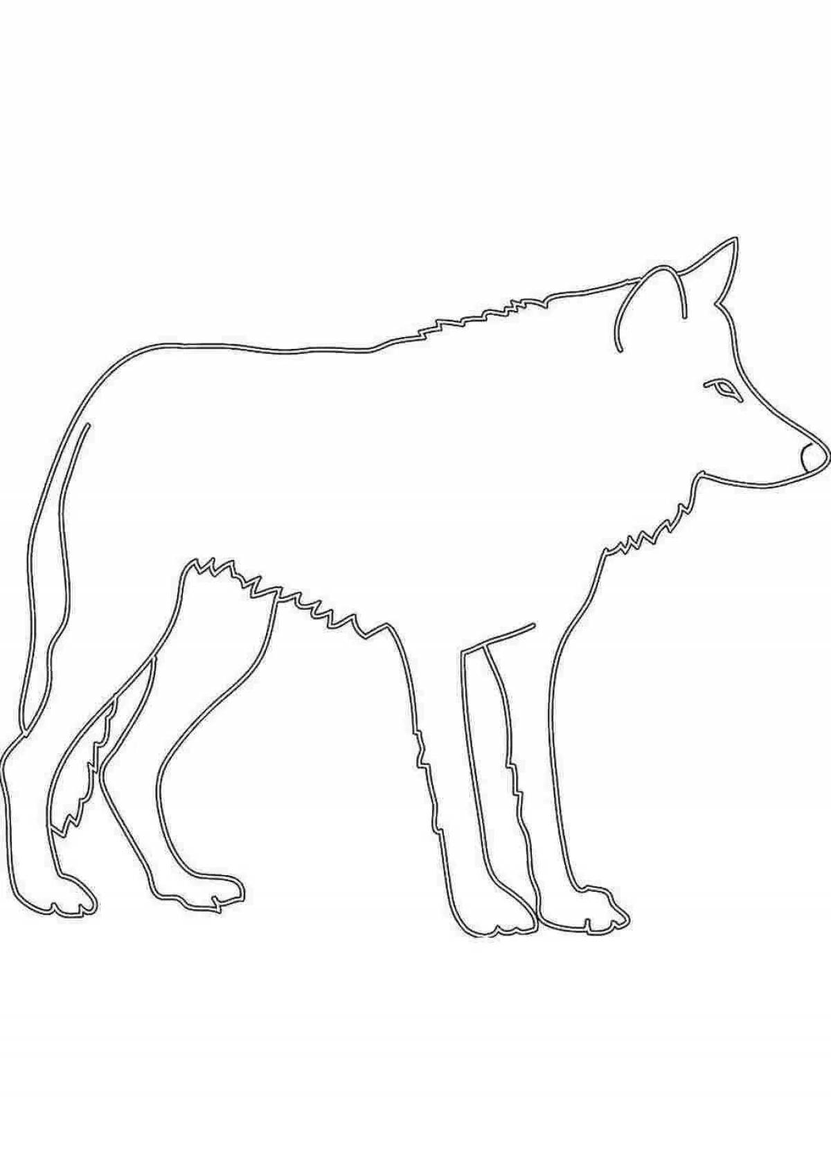 Великолепный полярный волк раскраски для детей
