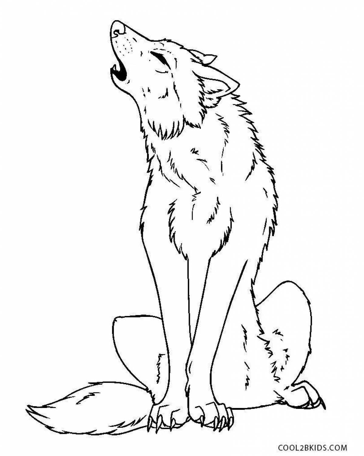 Dazzling polar wolf coloring pages for kids