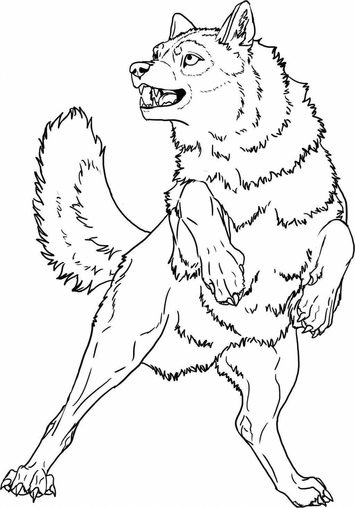 Great polar wolf coloring pages for kids