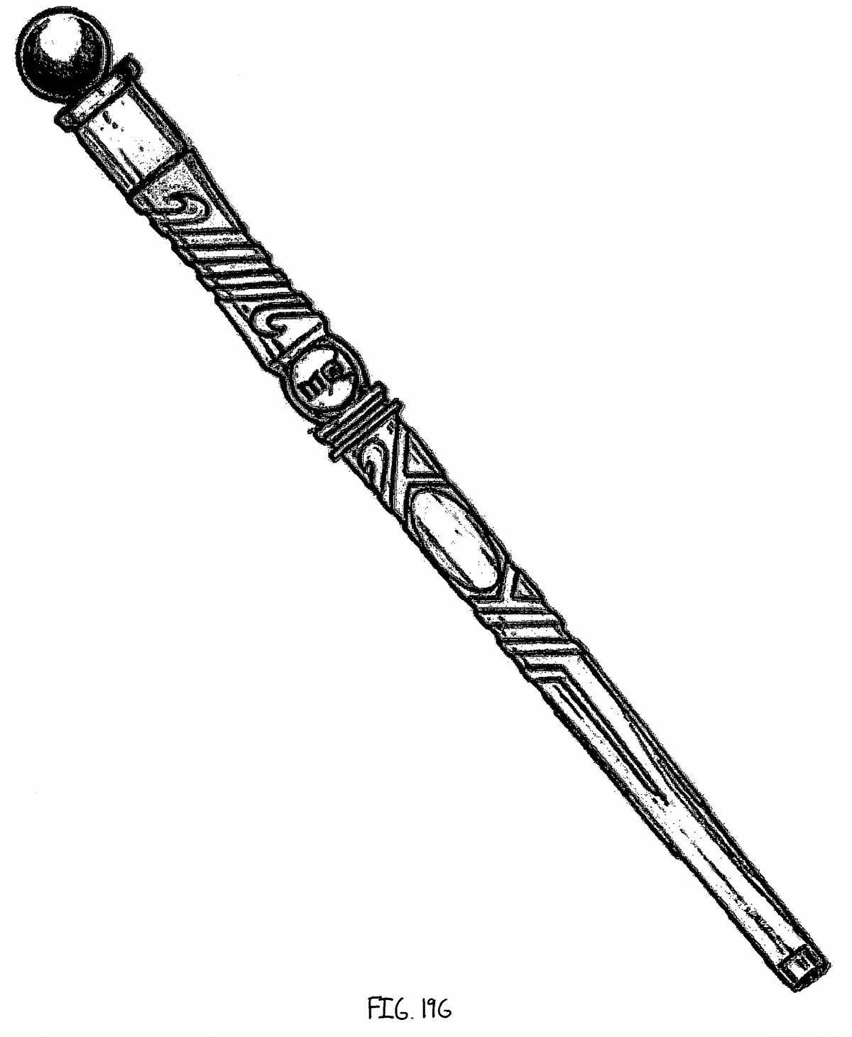 Hypnotic coloring harry potter magic wand