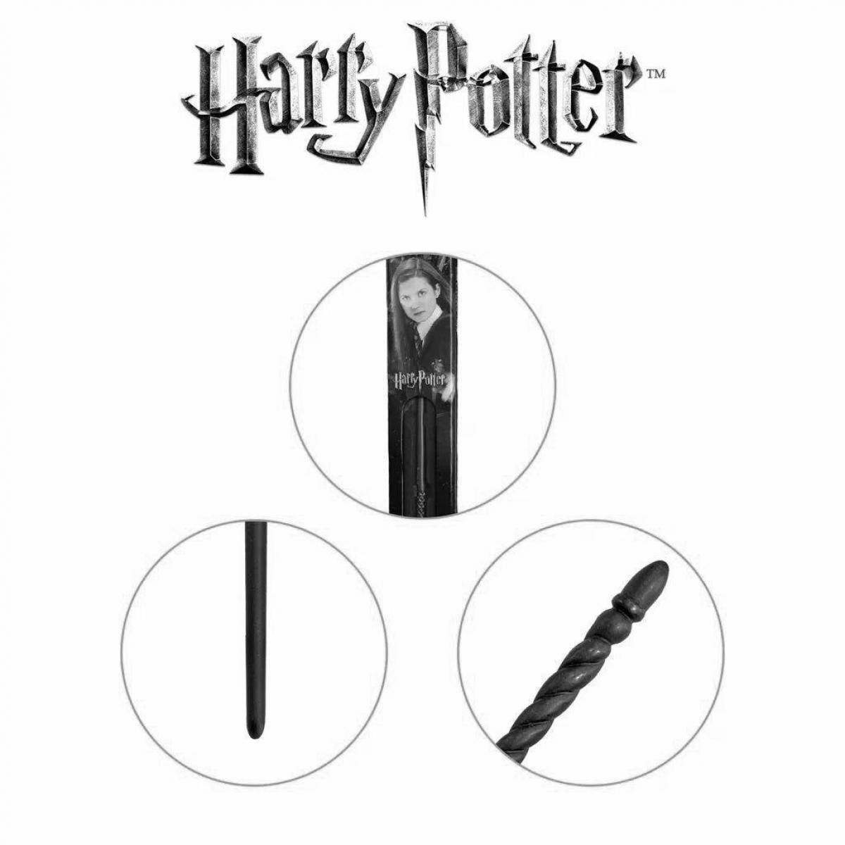 Harry Potter's magic wand coloring page