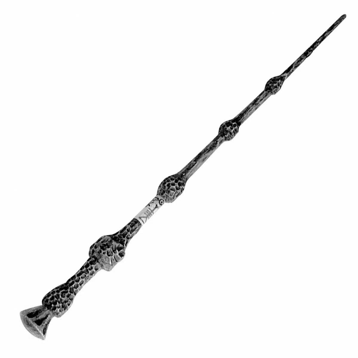 Intricate harry potter magic wand coloring book