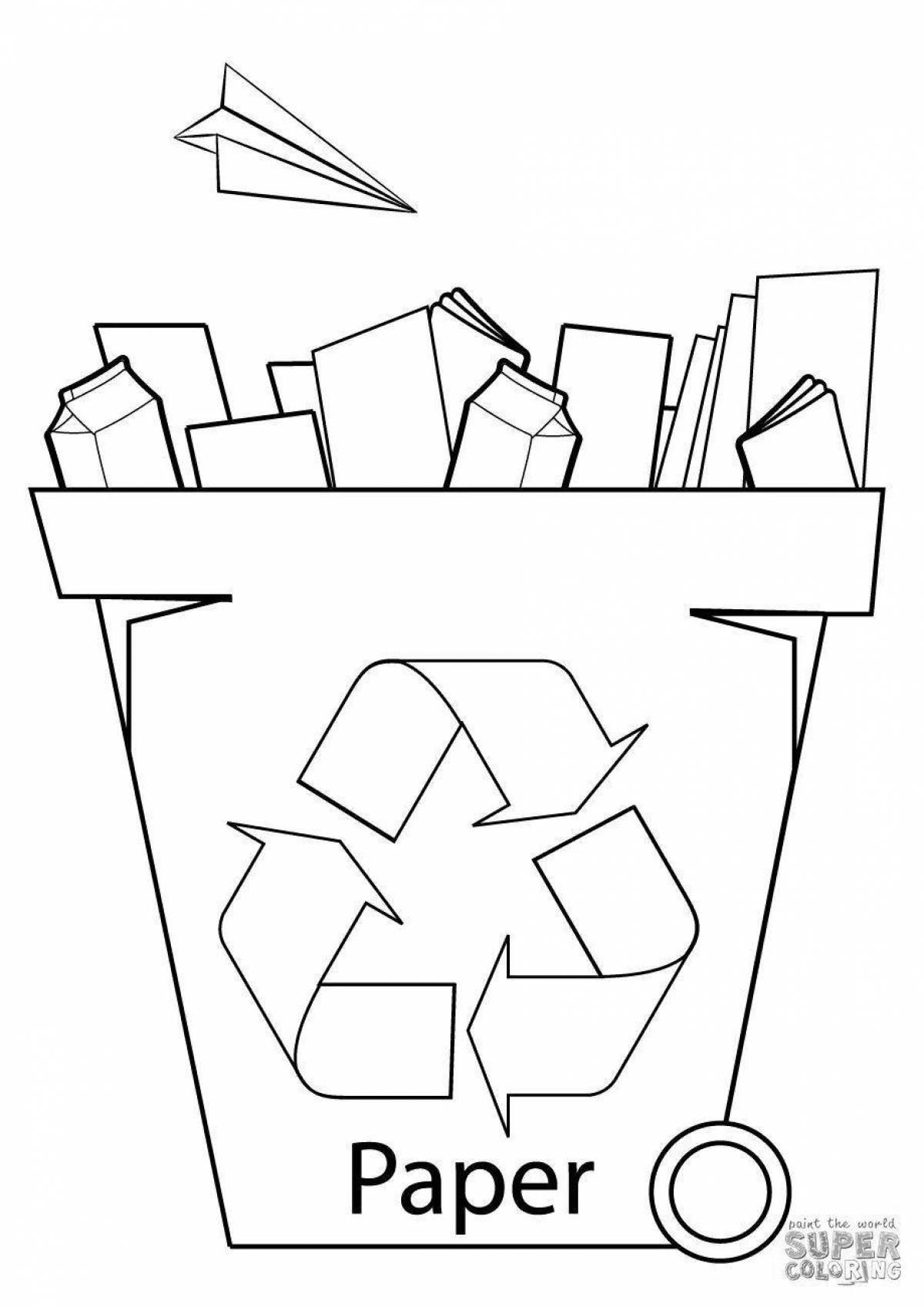 Раскраска «сортировка отходов»