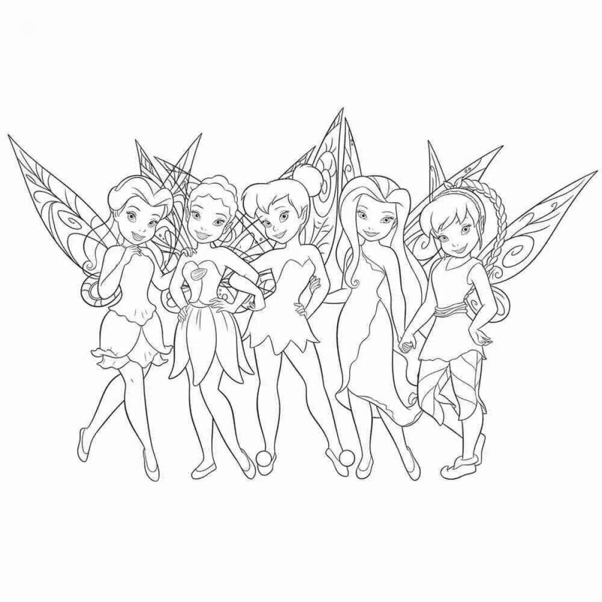 Восхитительная раскраска феи тайна зимнего леса