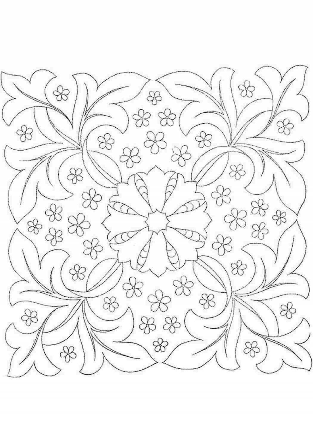 Coloring book magical pavlovian scarf for kids