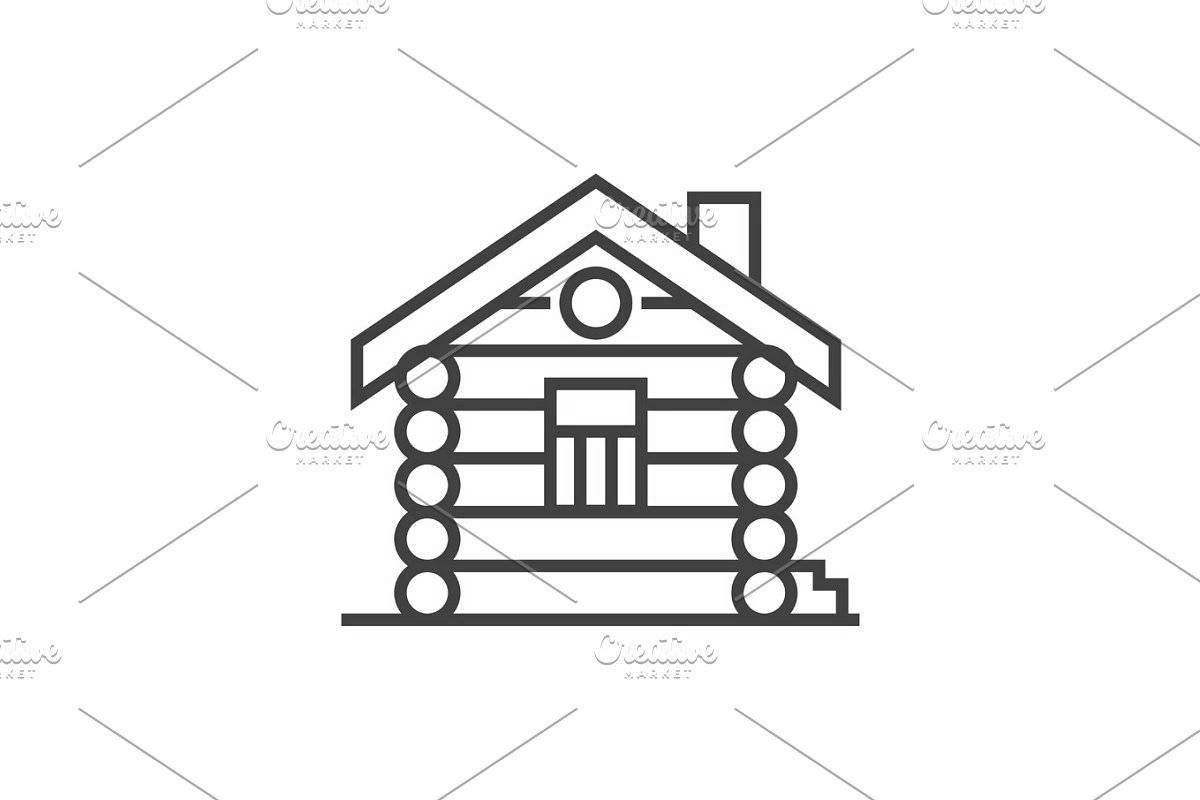 Photo Coloring bright wooden house for the little ones