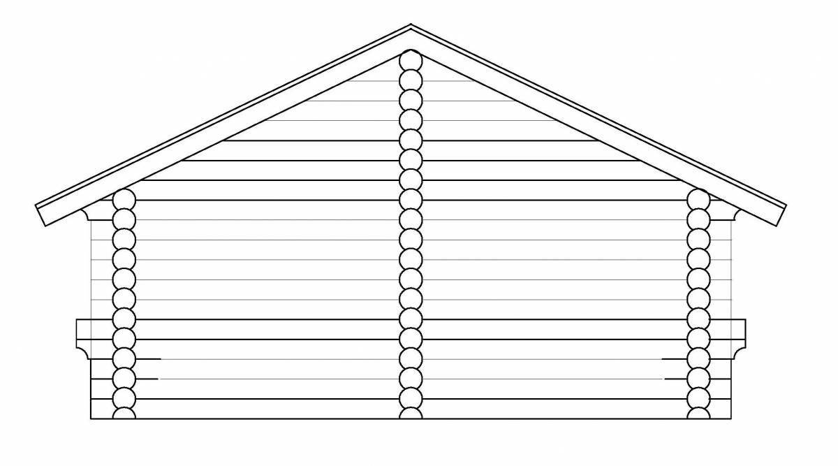 Photo Immaculate wooden house coloring book for kids