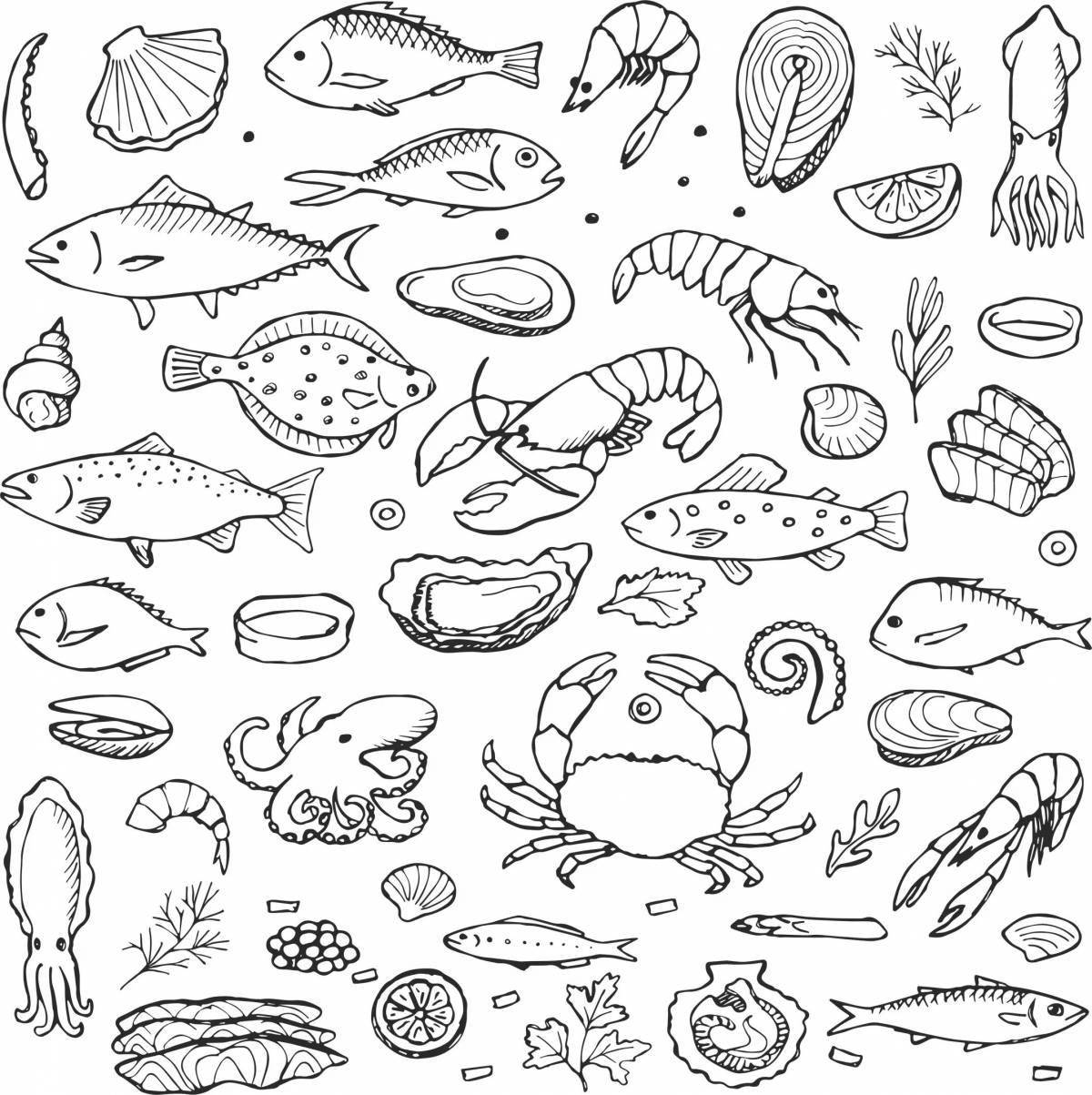 Fun coloring fish products for preschoolers
