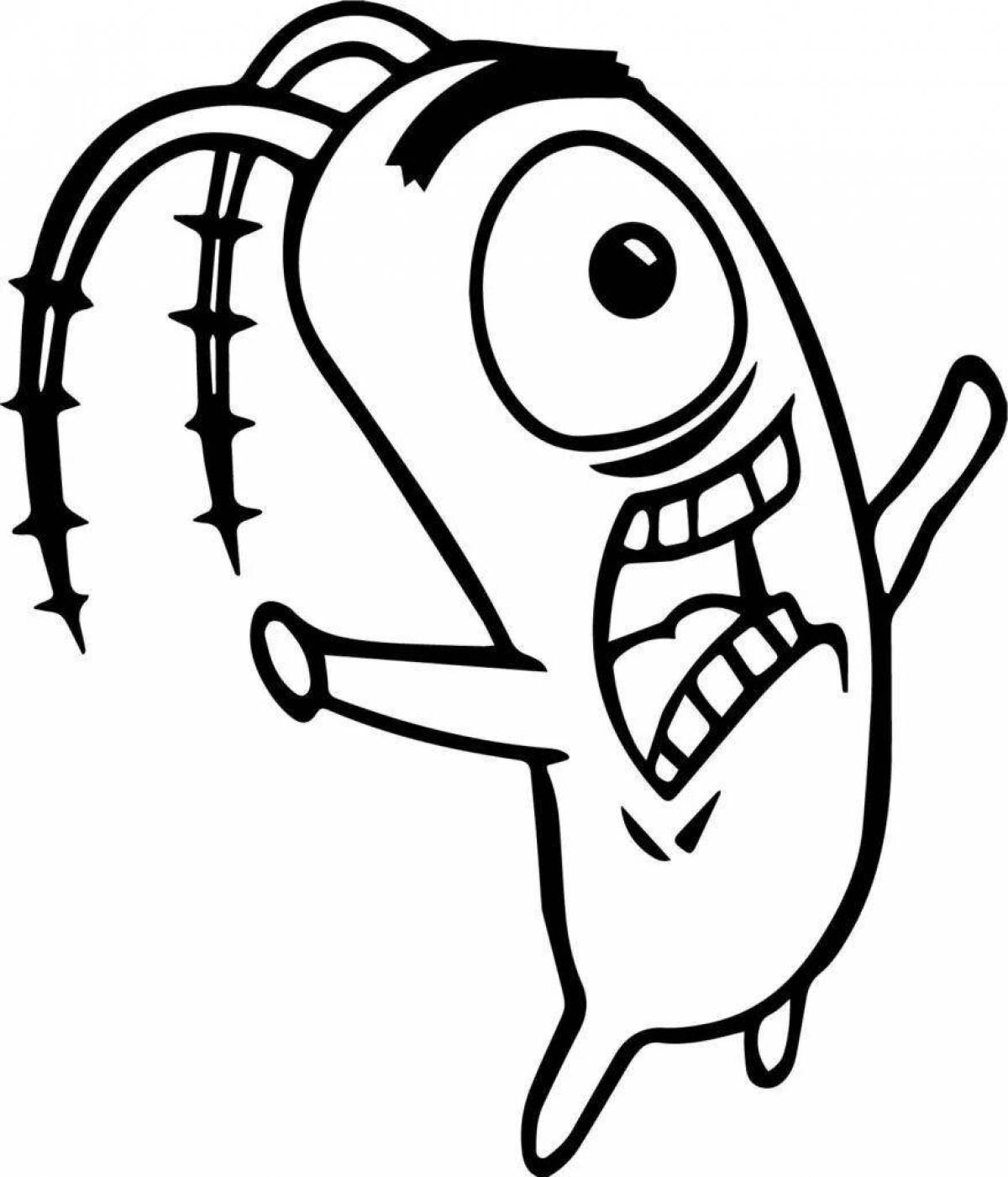 Great coloring spongebob plankton