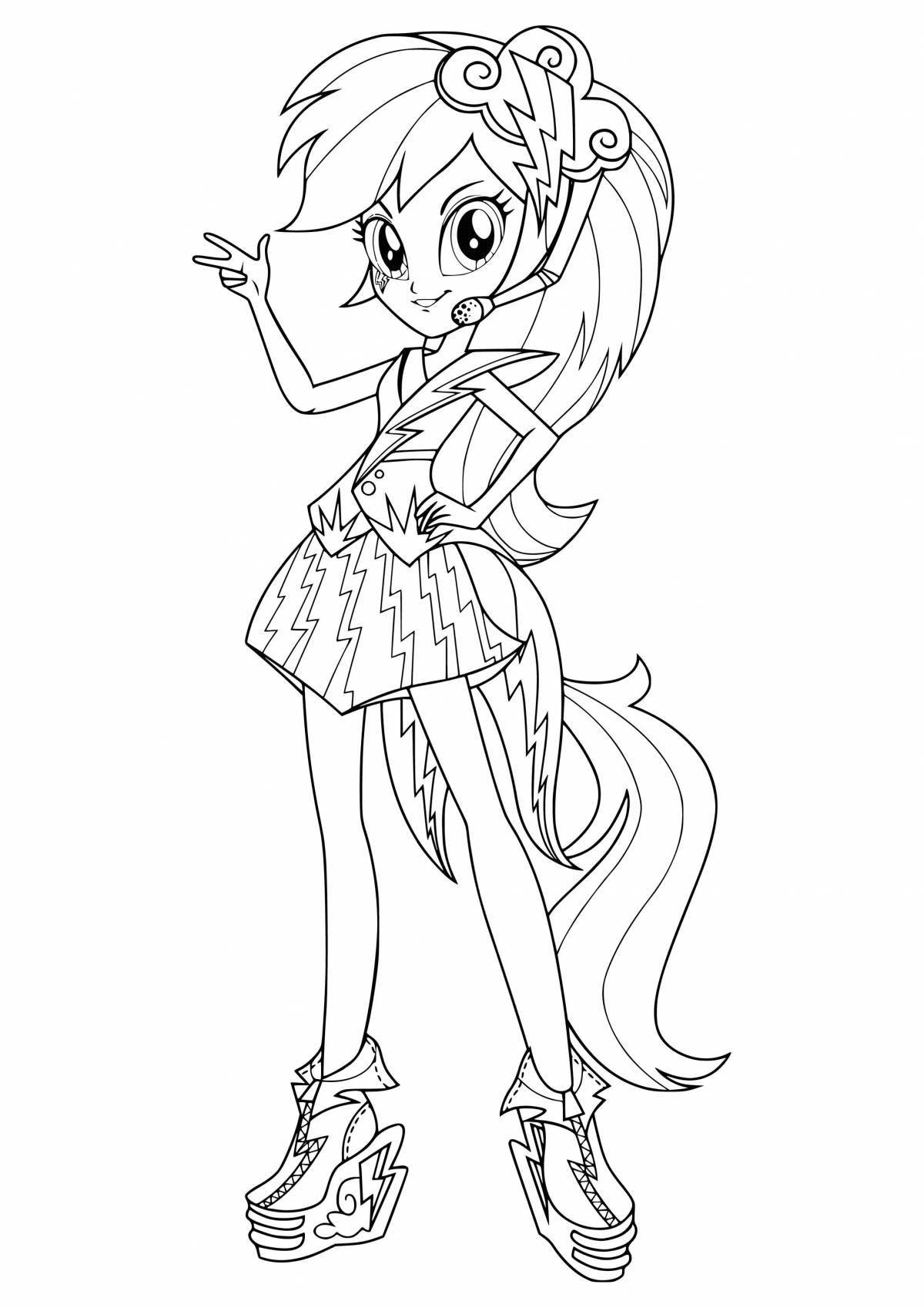 Equestria girls awesome rainbow dash coloring book