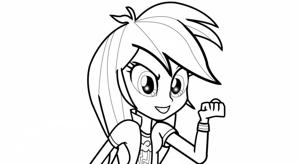 Colorific coloring page equestria girls радуга дэш
