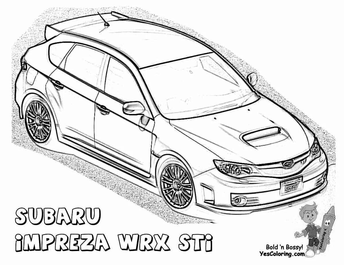 Subaru coloring book for kids