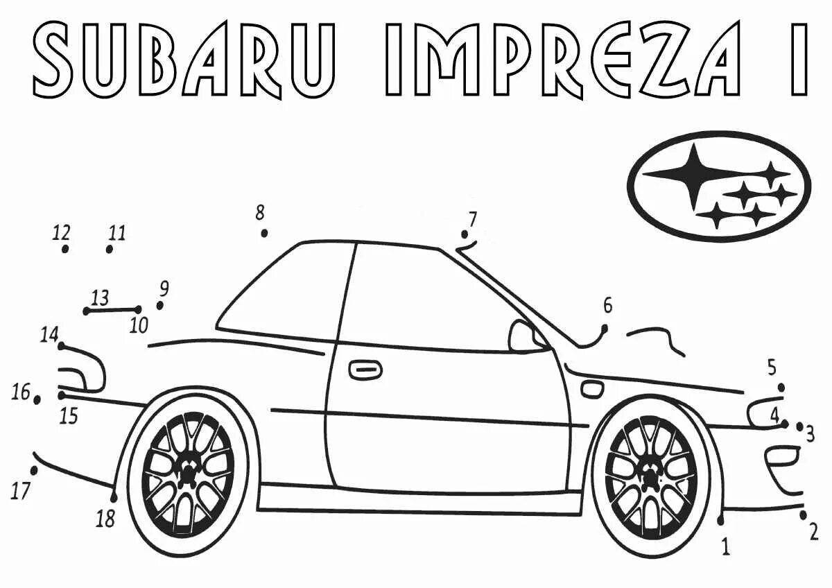 Subaru coloring pages for kids