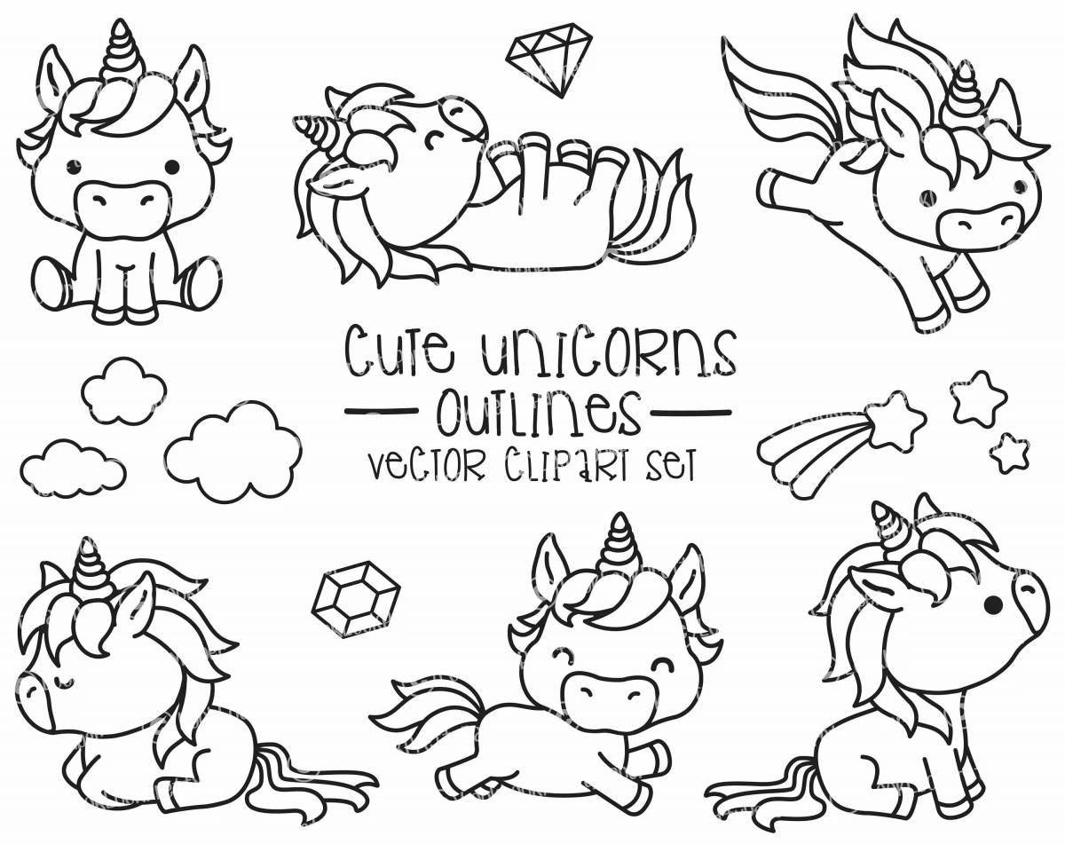 Fancy cute baby coloring for stickers
