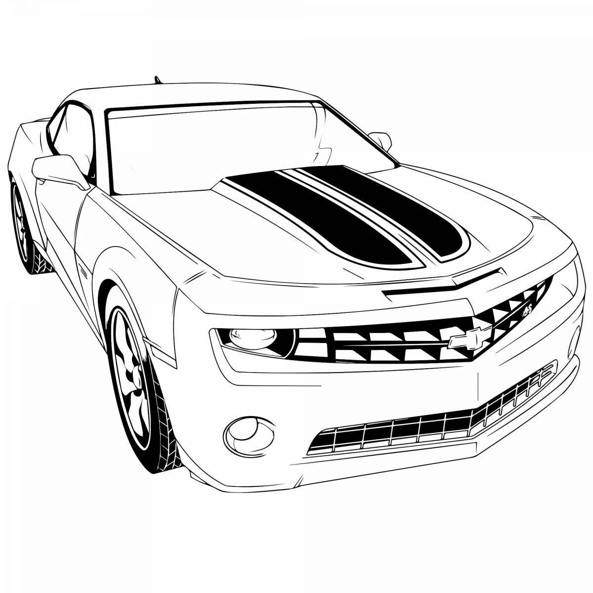 Great black and white coloring book for boys