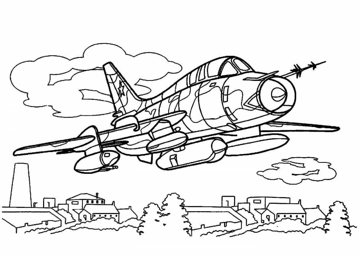 Outstanding tanks, planes, coloring for children