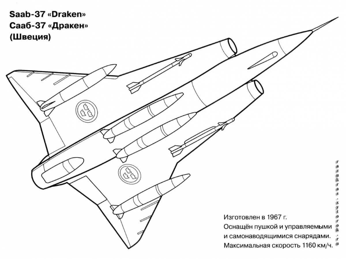 Attractive tanks and planes coloring pages for kids