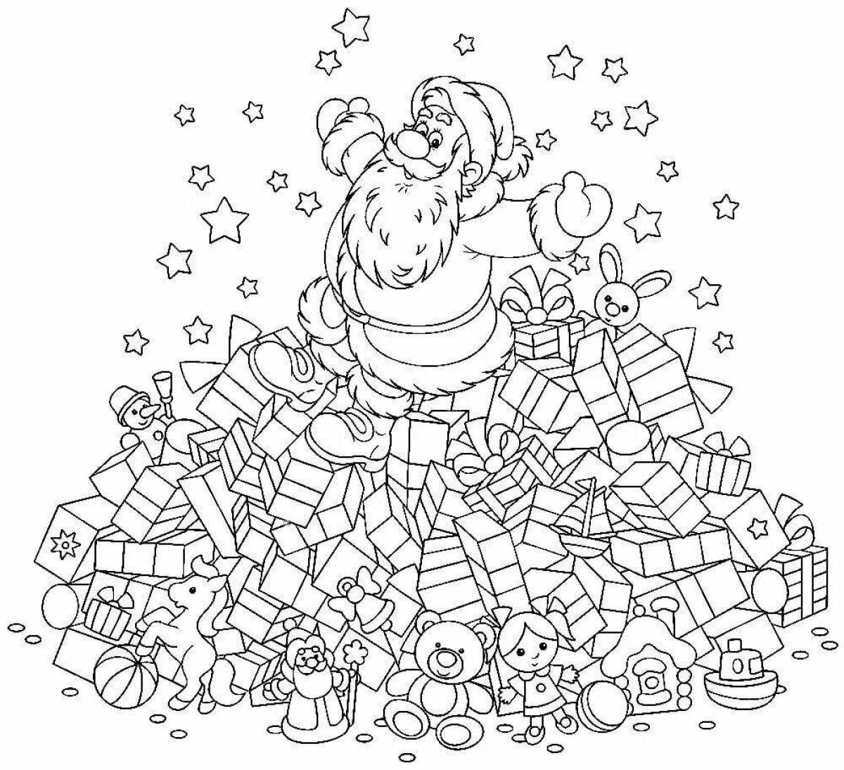 Exciting santa claus coloring by numbers