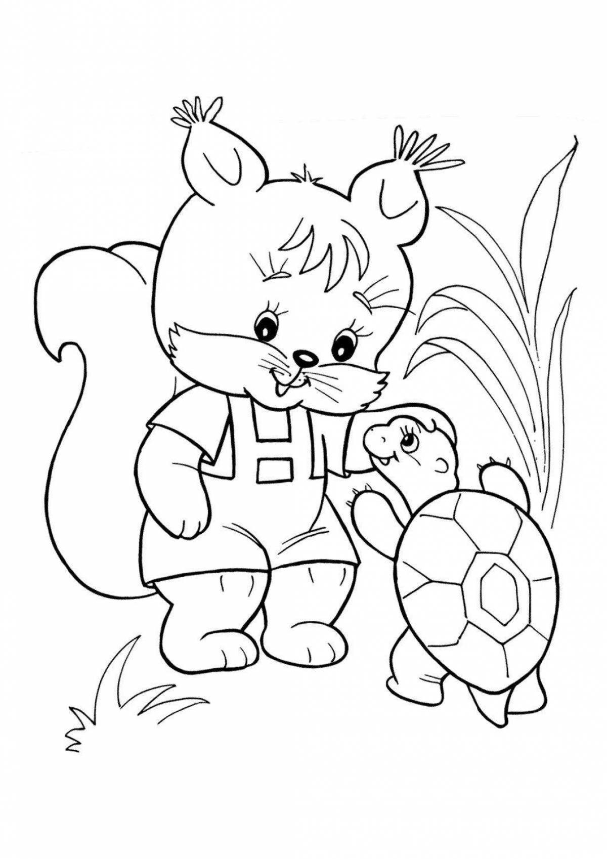 Photo Joyful coloring of polite words for children