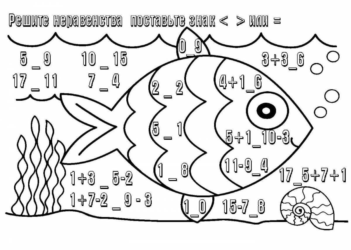 Photo Intriguing logical coloring for grade 1