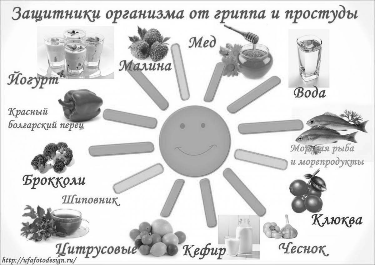 Colorful flu and flu prevention