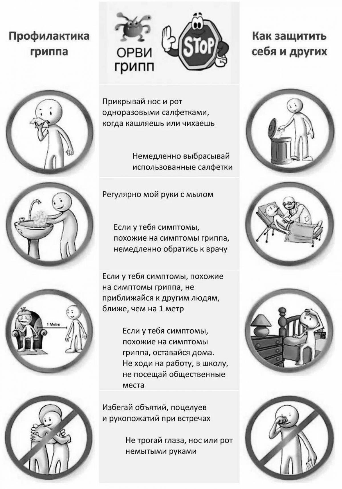 Prevention of bright flu and SARS