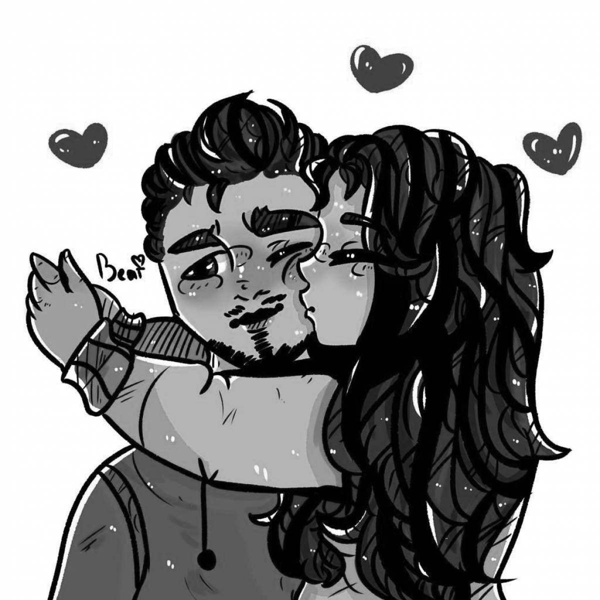 Раскраска Сказочные эдисон и катя раскраска