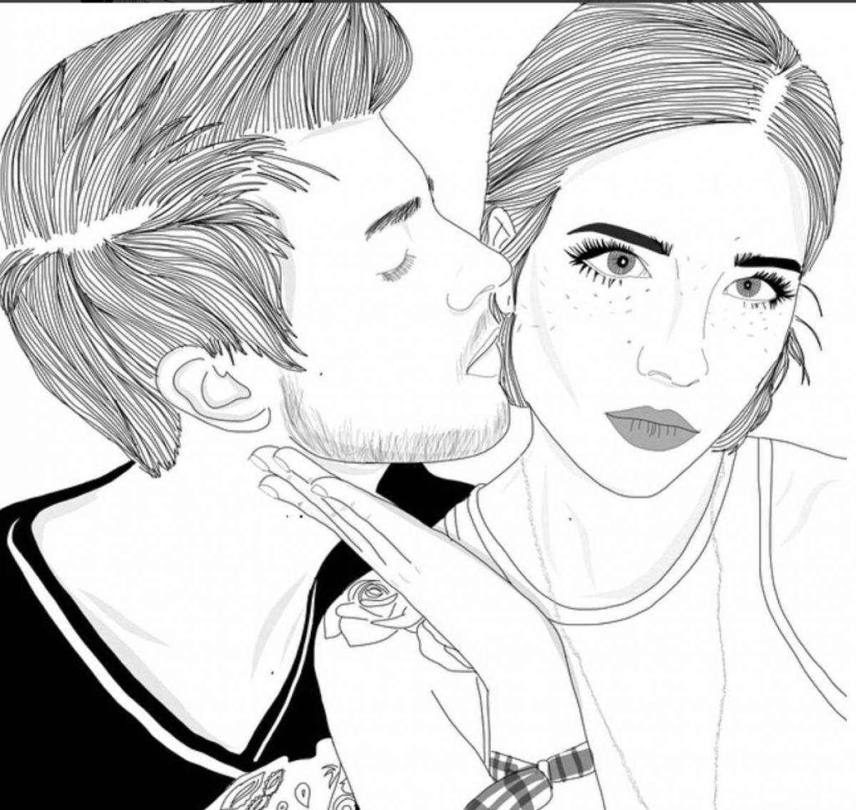 Раскраска Фантастическая раскраска эдисон и катя